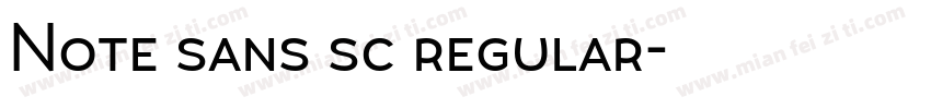 Note sans sc regular字体转换